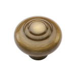 M Marcus Heritage Brass Bead Design Round Cupboard Knob 32mm 